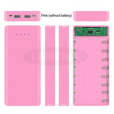 5V Dual USB 8*18650 Power Bank Battery Box with Display High Capacity 18650 USB Charger DIY Shell Case For IPhone Samsung Huawei