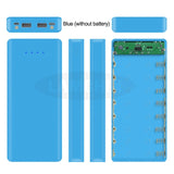 Type C USB Battery Box Charger Case For IPhone11 X Samsung S10 Plus With Retail Package 8*18650 5V Dual USB  Power Bank Shell