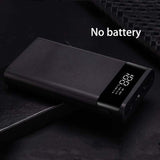 Micro Type C USB Ports DIY Powerbank Case 18650 Battery LED Light Charging Digital Display Power bank Kit Parts External Charger