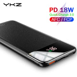 YKZ QC 3.0 Power Bank 10000mAh LED External Charger Battery Poverbank PD Fast Quick Charge 12V Powerbank for iPhone Xiaomi mi