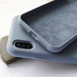 Original Liquid Silicone Case for Apple iPhone 11 Pro X XS Max Xr 6s 7 8 Plus iPhone11 Coque 360 Bottom Soft Cover With Logo