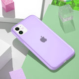 Candy Color Clear Matte Latex Silicone Case For iPhone