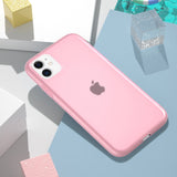 Candy Color Clear Matte Latex Silicone Case For iPhone
