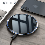 KUULAA 10W Qi chargeur sans fil pour iPhone X/XS Max XR 8 Plus miroir chargeur sans fil pour Samsung S9 S10 + Note 9 8