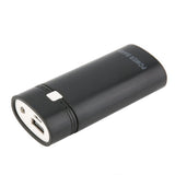 5600mAh Power Bank Case Kit 2x18650 Battery Portable Power Bank Box Shell with USB Output & Indicator for iPhone without Battery