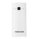 5600mAh Power Bank Case Kit 2x18650 Battery Portable Power Bank Box Shell with USB Output & Indicator for iPhone without Battery